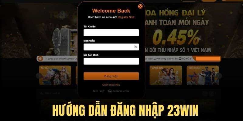 Hướng dẫn thực hiện đăng nhập 23win